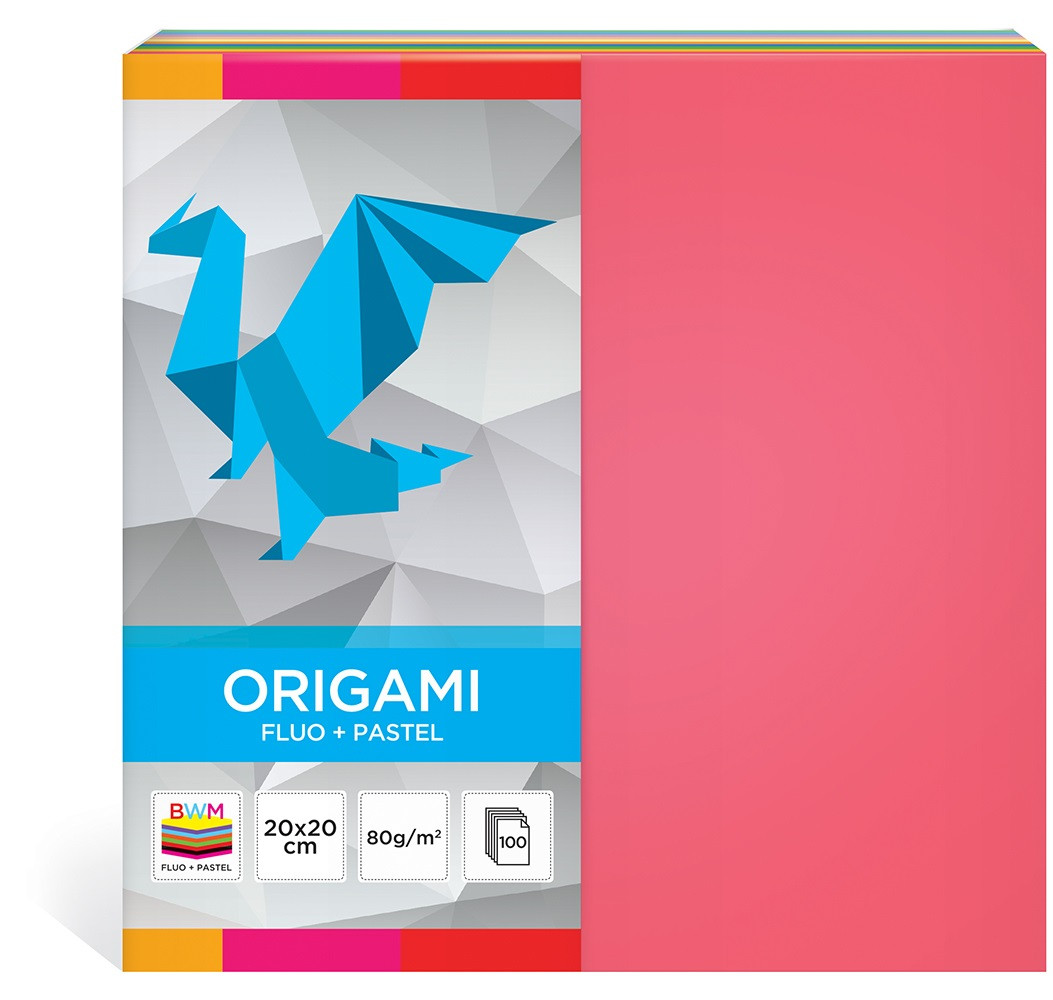 Origami 20x20 cm  Fluo+ Pastel Interdruk